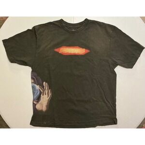 Travis Scott Utopia Faded Black Graphic T-Shirt XXL Nails Globe Merch 2023